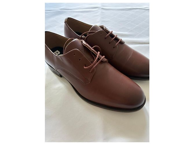 Hugo Boss Scarpe Oxford in pelle marrone BOSS - vista 3