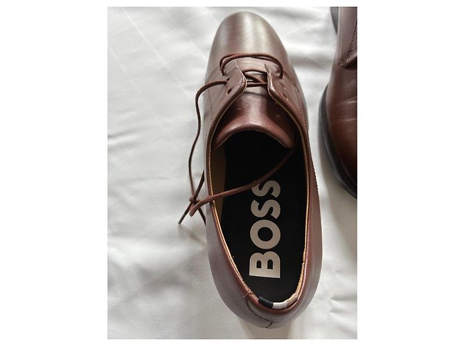 Hugo Boss Scarpe Oxford in pelle marrone BOSS - vista 5