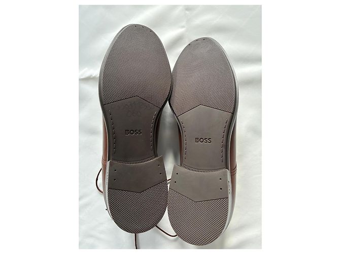 Hugo Boss Scarpe Oxford in pelle marrone BOSS - vista 7