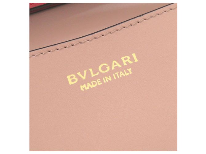 Bulgari Billetera Bifold de Cuero Serpenti de Bvlgari Rosa Roja - vista 7