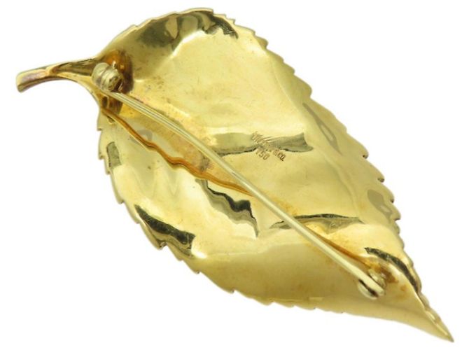 Tiffany & Co Broche Tiffany Leaf em Ouro Amarelo 18K Dourado - vista 4