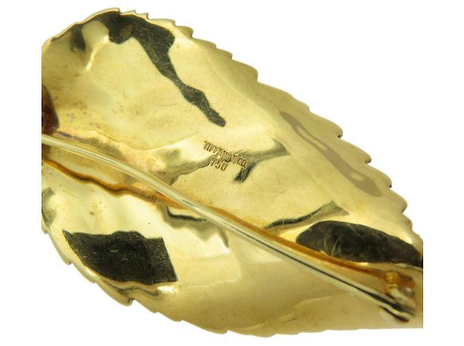 Tiffany & Co Broche Tiffany Leaf em Ouro Amarelo 18K Dourado - vista 5