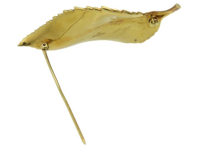 Tiffany & Co Broche Tiffany Leaf em Ouro Amarelo 18K Dourado - vista 6