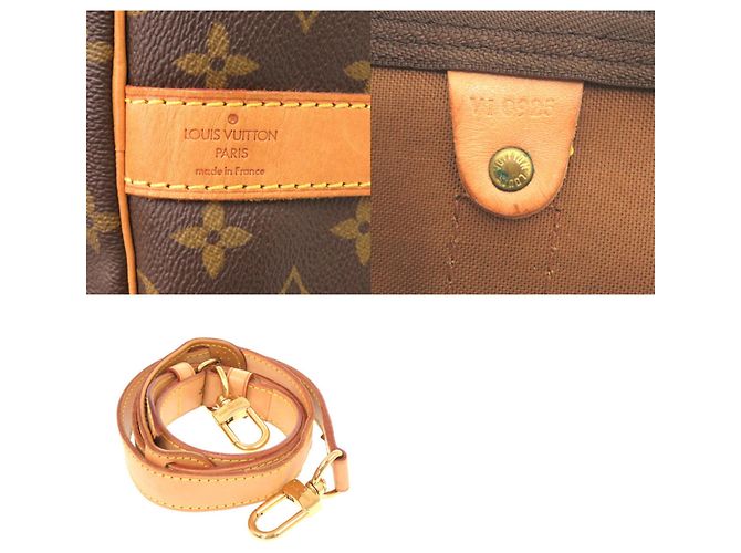 Borsa Boston Keepall Bandoulière 60 Monogram Louis Vuitton Marrone - vista 10