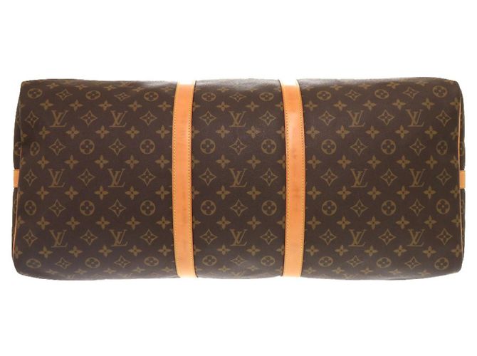 Borsa Boston Keepall Bandoulière 60 Monogram Louis Vuitton Marrone - vista 3