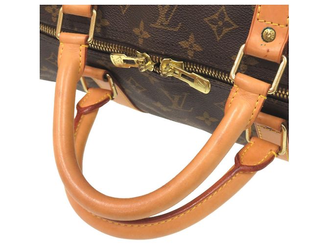 Borsa Boston Keepall Bandoulière 60 Monogram Louis Vuitton Marrone - vista 5