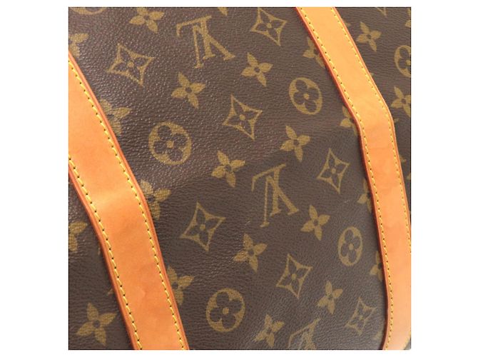 Borsa Boston Keepall Bandoulière 60 Monogram Louis Vuitton Marrone - vista 7