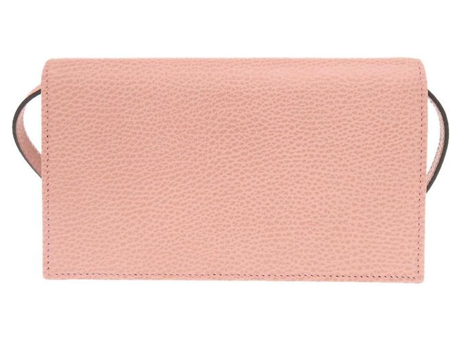 Borsa a spalla in pelle rosa Gucci Swing 368231 - vista 3
