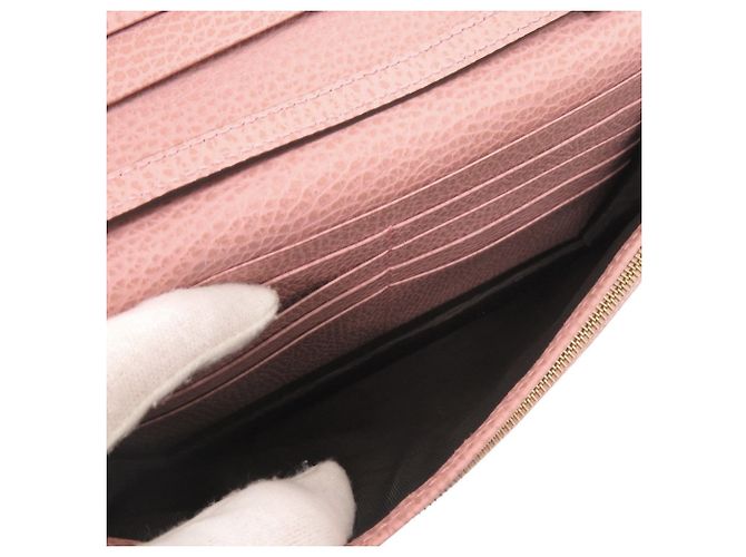 Borsa a spalla in pelle rosa Gucci Swing 368231 - vista 6
