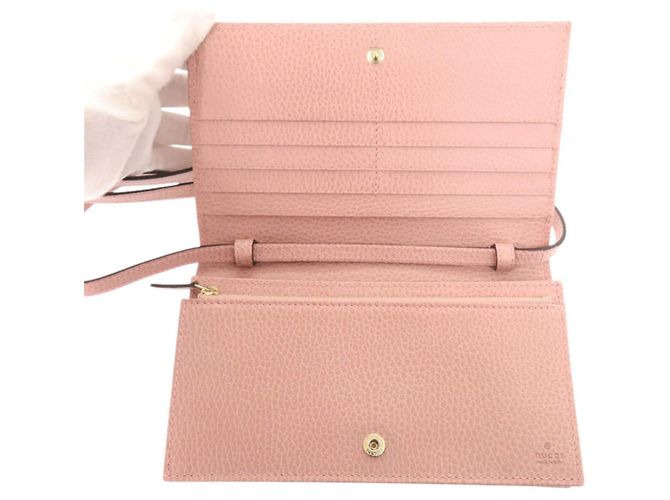 Borsa a spalla in pelle rosa Gucci Swing 368231 - vista 8