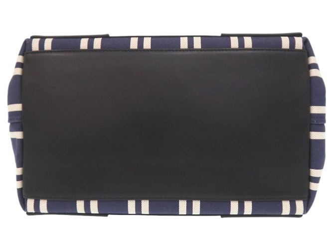 Everyday Balenciaga Navy Cabas Tote Tasche Schwarz Weiß Marineblau - Ansicht 4