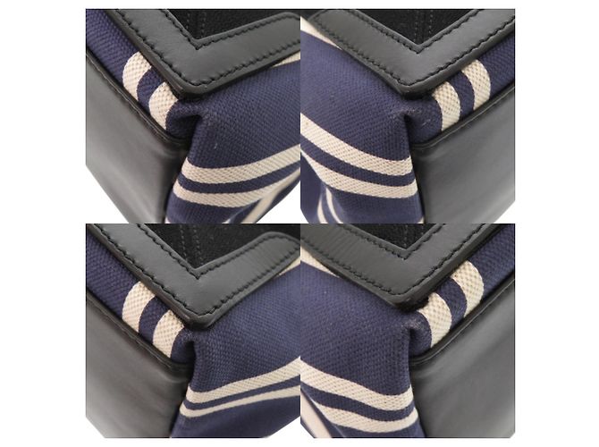 Everyday Balenciaga Navy Cabas Tote Tasche Schwarz Weiß Marineblau - Ansicht 5