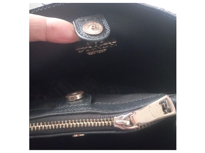 Borsa a mano Coach Small Town in pelle marrone scuro - vista 4