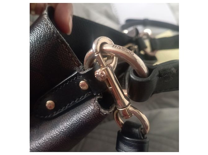 Borsa a mano Coach Small Town in pelle marrone scuro - vista 5