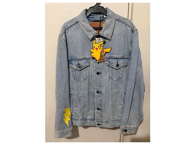Giacca di denim Levi's x Pokémon Pikachu Bianco Rosso Blu Giallo - vista 3