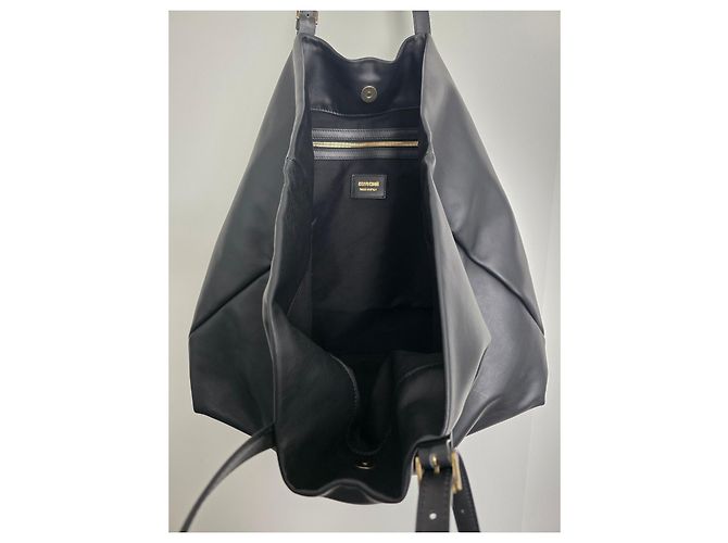 Borsa shopping Roberto Cavalli Monogramma Mirror Snake in pelle nera Nero - vista 4