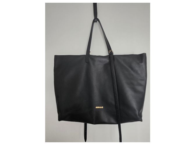Borsa shopping Roberto Cavalli Monogramma Mirror Snake in pelle nera Nero - vista 5