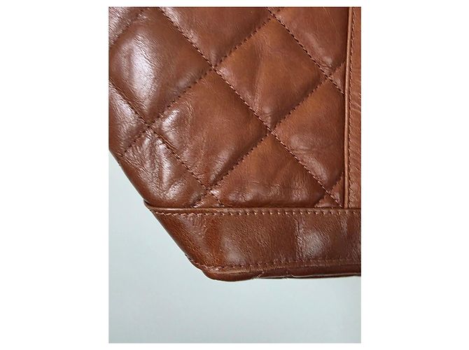 Borsa tote XL Vanessa Bruno in pelle trapuntata marrone - vista 6