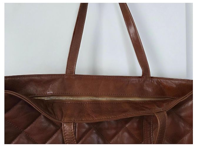 Borsa tote XL Vanessa Bruno in pelle trapuntata marrone - vista 8