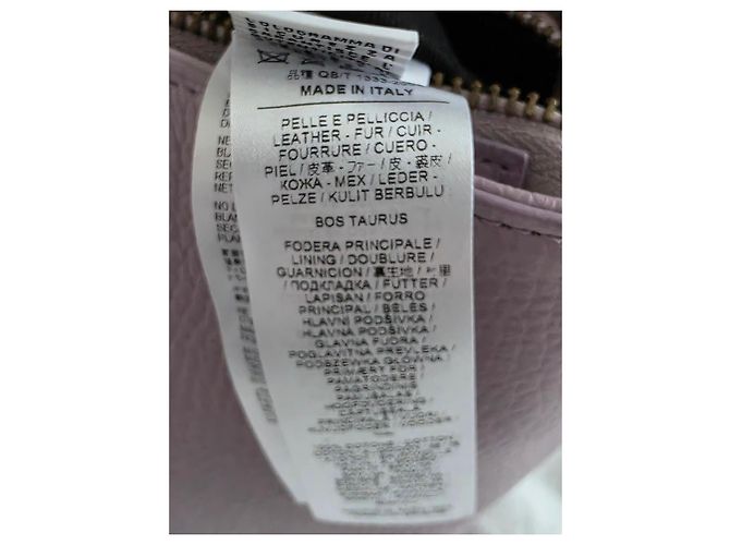 Bolso tote Roberto Cavalli de cuero texturizado lavanda Rosa Púrpura - vista 10