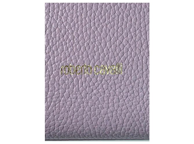 Bolso tote Roberto Cavalli de cuero texturizado lavanda Rosa Púrpura - vista 2