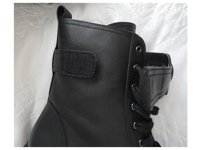 Stivali Ranger con piattaforma in pelle nera Liu.Jo Nero - vista 14