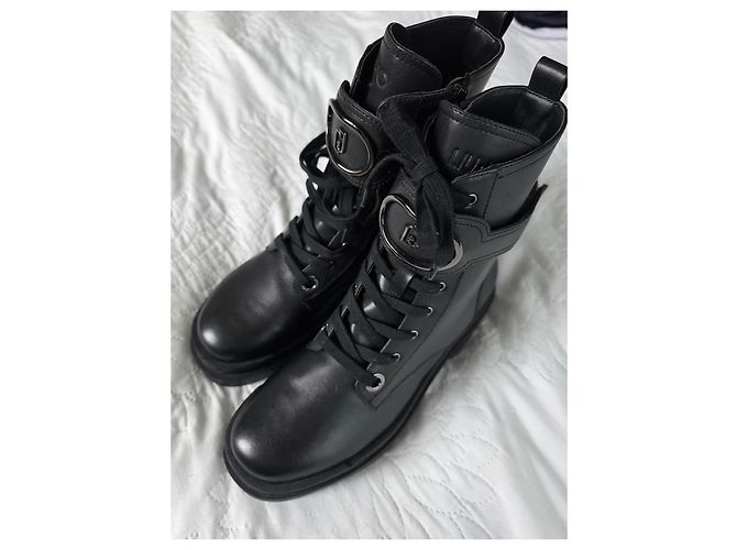Stivali Ranger con piattaforma in pelle nera Liu.Jo Nero - vista 4