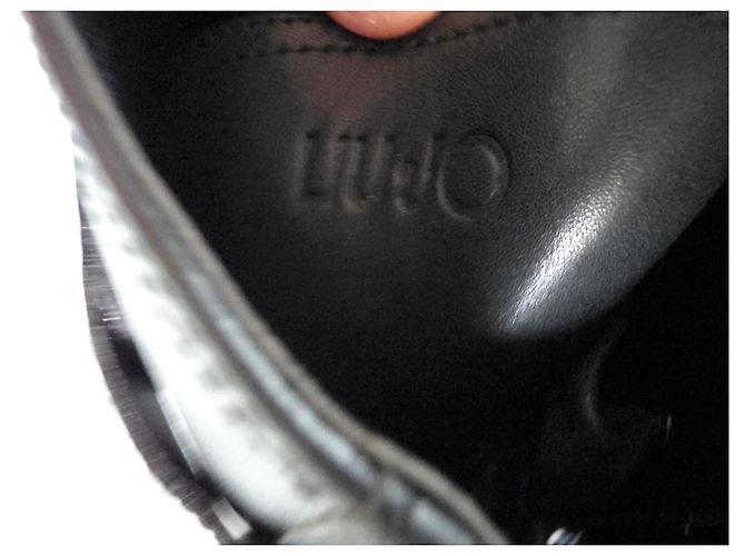 Stivali Ranger con piattaforma in pelle nera Liu.Jo Nero - vista 5