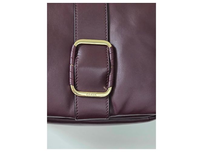 Borsa Ba&Sh S Teddy Puffed in pelle bordeaux scuro D'oro Bordò - vista 12