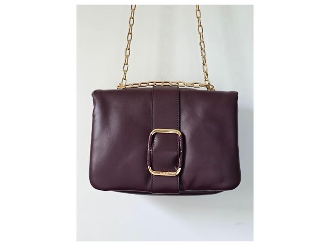 Borsa Ba&Sh S Teddy Puffed in pelle bordeaux scuro D'oro Bordò - vista 2