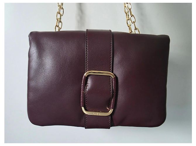 Borsa Ba&Sh S Teddy Puffed in pelle bordeaux scuro D'oro Bordò - vista 6