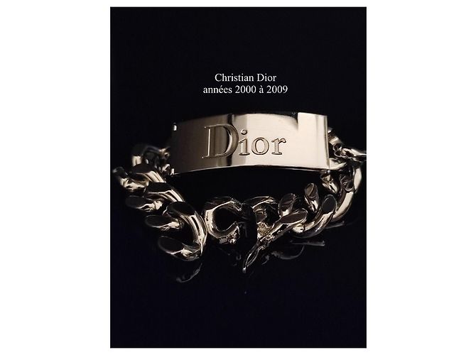 Bracciale Christian Dior in metallo argentato Argento - vista 2
