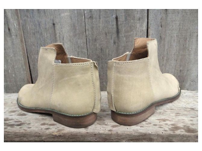 Botines Acne Gun de piel beige - vista 4
