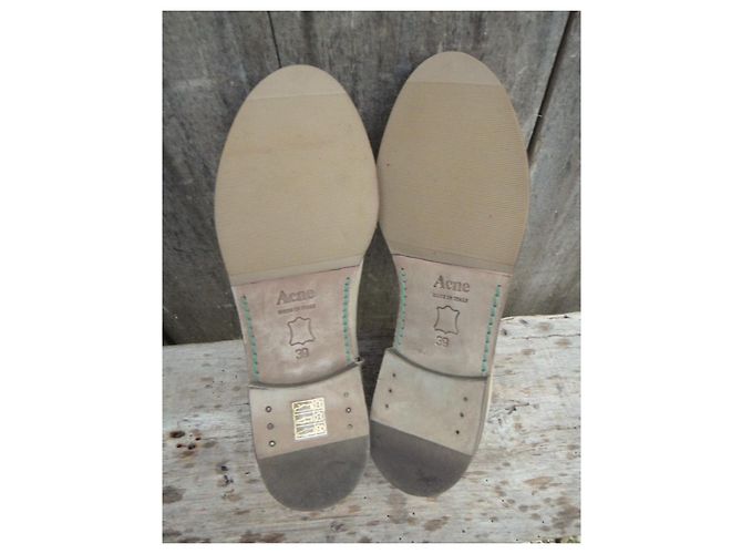 Botines Acne Gun de piel beige - vista 5