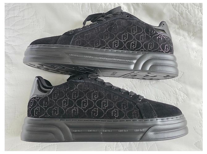 Sneakers Liu.Jo in pelle nera con logo LJ Nero - vista 11