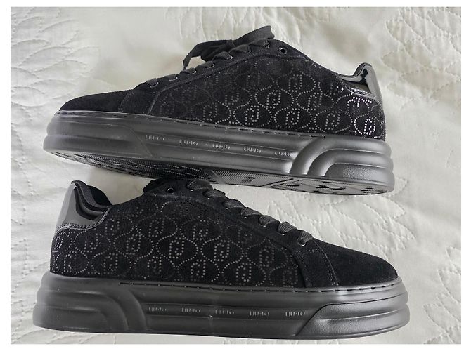 Sneakers Liu.Jo in pelle nera con logo LJ Nero - vista 12