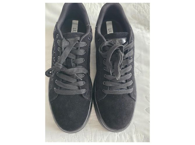 Sneakers Liu.Jo in pelle nera con logo LJ Nero - vista 13