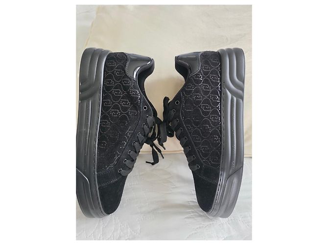 Sneakers Liu.Jo in pelle nera con logo LJ Nero - vista 3