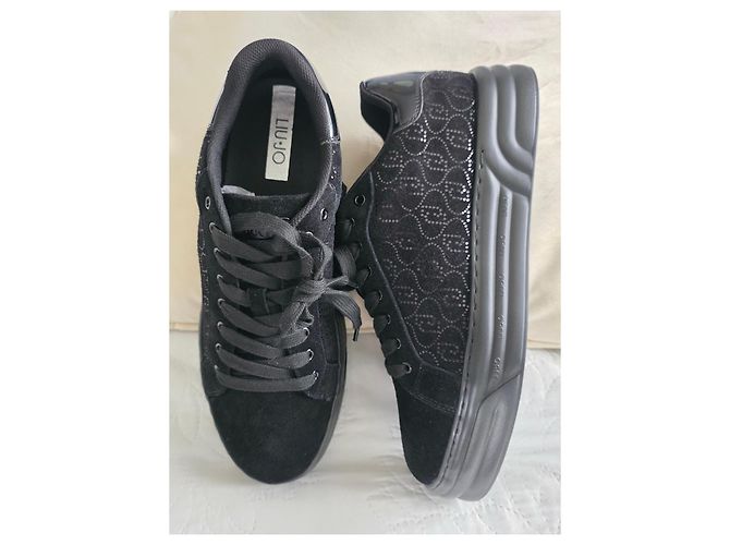 Sneakers Liu.Jo in pelle nera con logo LJ Nero - vista 4
