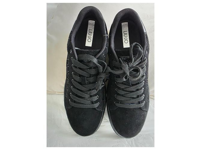Sneakers Liu.Jo in pelle nera con logo LJ Nero - vista 5