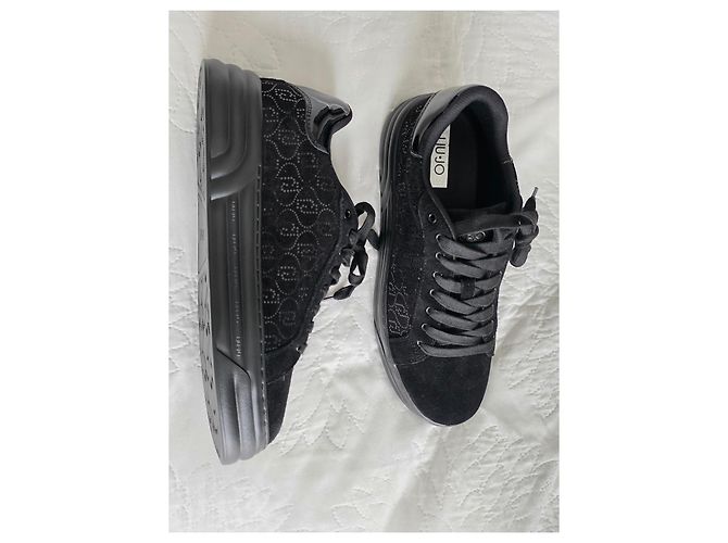 Sneakers Liu.Jo in pelle nera con logo LJ Nero - vista 8