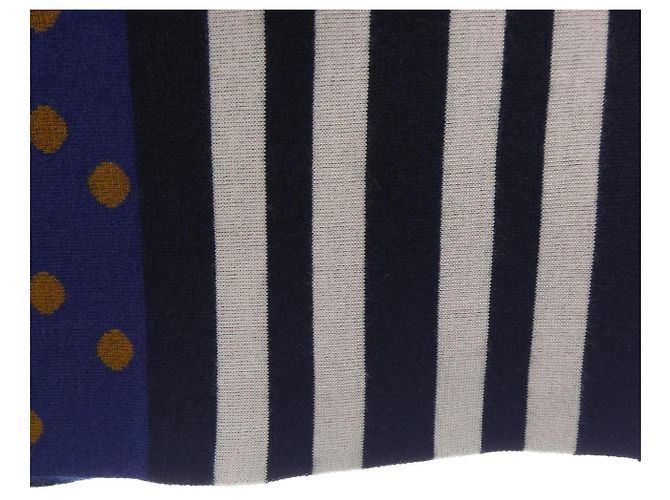 Falda de mezcla de cachemira de Hermès Castaño Azul Azul marino - vista 6