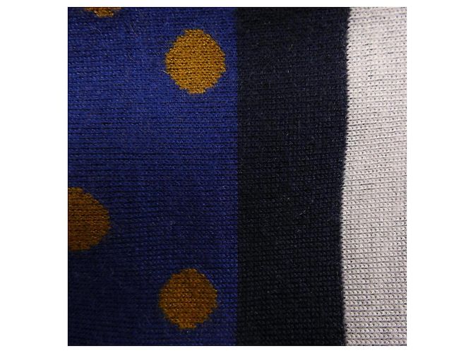 Falda de mezcla de cachemira de Hermès Castaño Azul Azul marino - vista 7