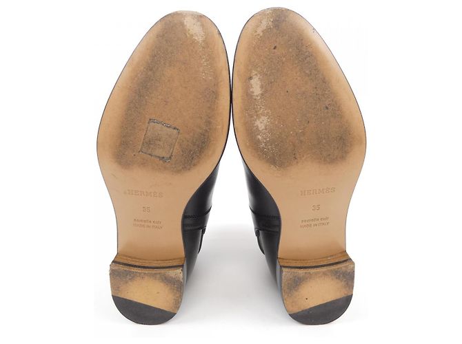 Hermès Botas de ternera Hermes 162133Z Negro - vista 4