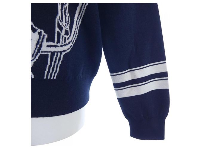 Hermès Malhas Hermes Branco Azul marinho - vista 7