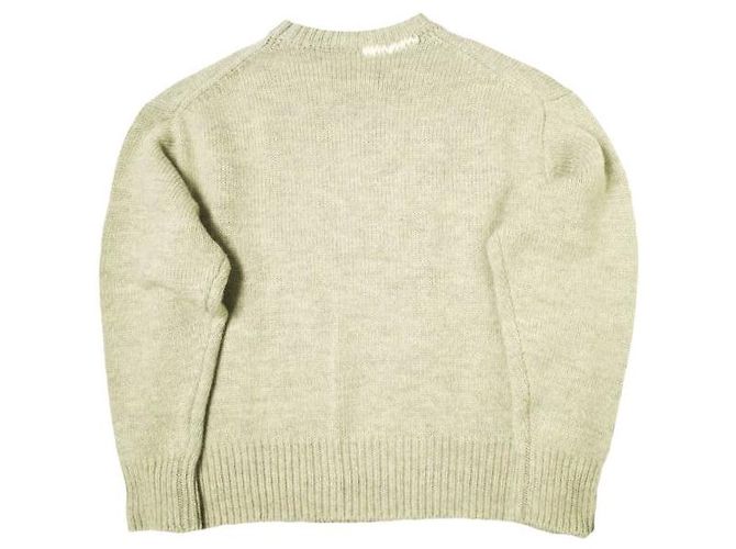 Autre Marque Wollpullover GRANNY REPAIR repariert Weiß Roh - Ansicht 2