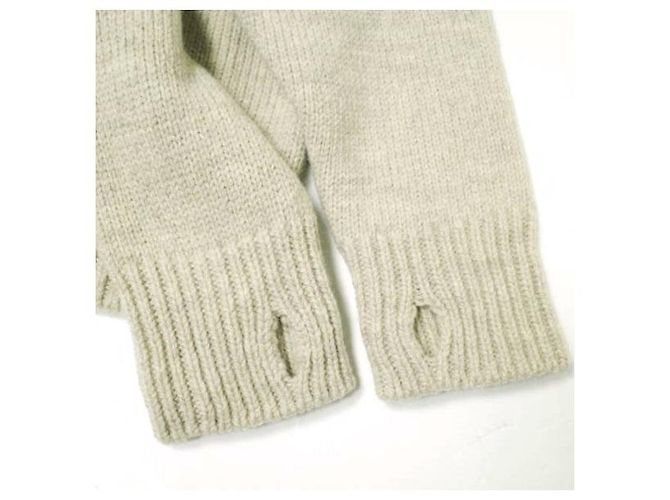 Autre Marque Wollpullover GRANNY REPAIR repariert Weiß Roh - Ansicht 6