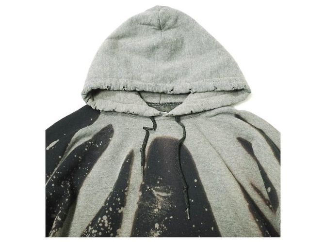 Autre Marque SASQUATCHfabrix. ZERSTÖRUNG HOODIE Baumwolle Polyester Sweatshirt Schwarz - Ansicht 5