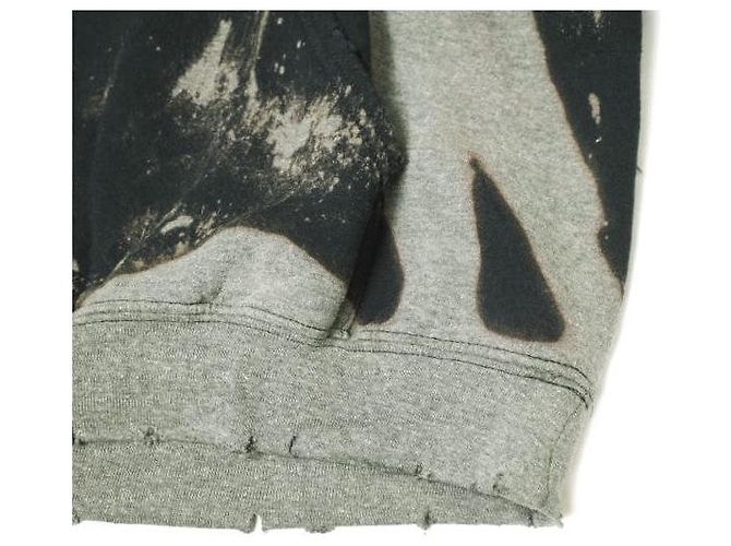 Autre Marque SASQUATCHfabrix. ZERSTÖRUNG HOODIE Baumwolle Polyester Sweatshirt Schwarz - Ansicht 6