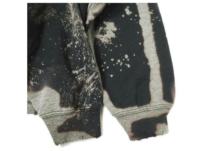Autre Marque SASQUATCHfabrix. ZERSTÖRUNG HOODIE Baumwolle Polyester Sweatshirt Schwarz - Ansicht 7